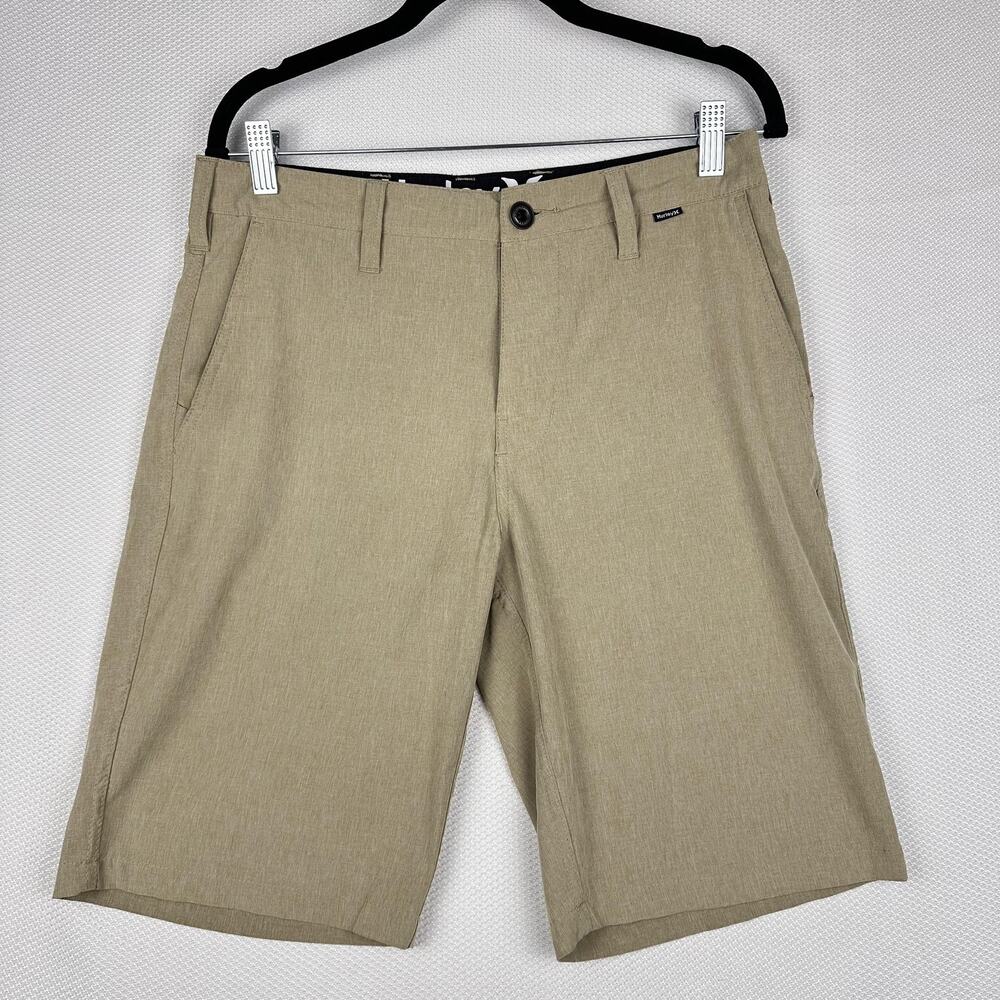 Hurley Phantom Shorts Mens 29 Beige Chino Walk Hybrid Quick Dry Surf Beach 10